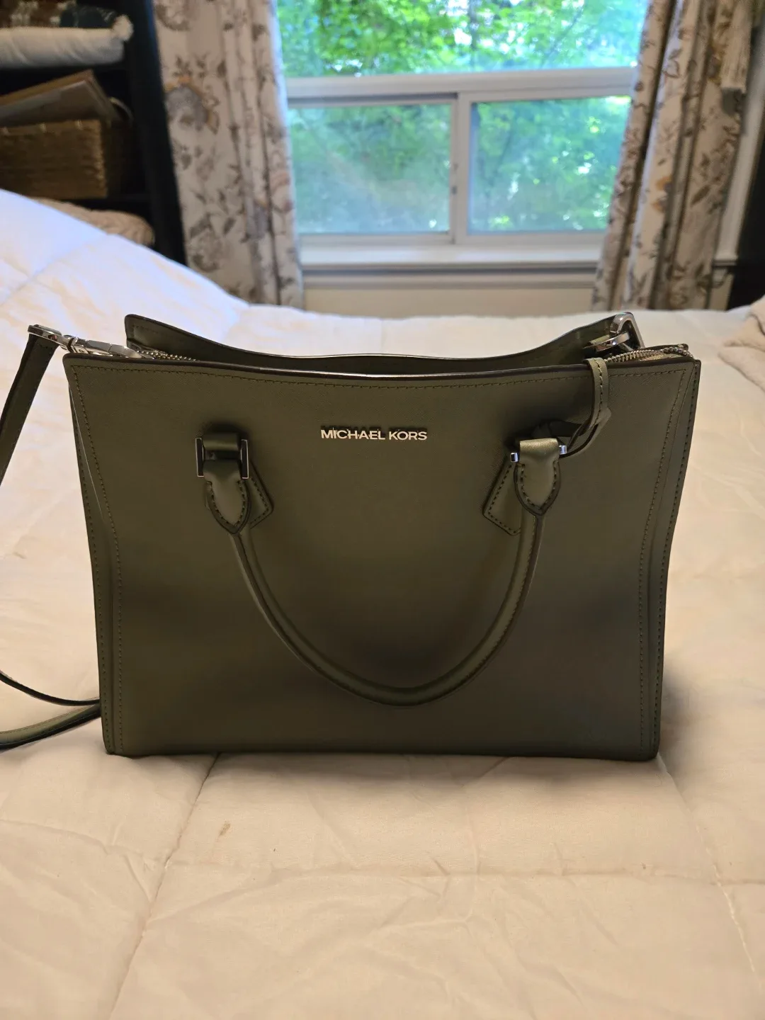 Michael Kors Satchel Handbag - Olive Green - photo 2