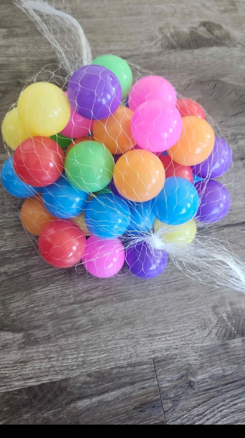 Bag of colourful plastic play 34balls