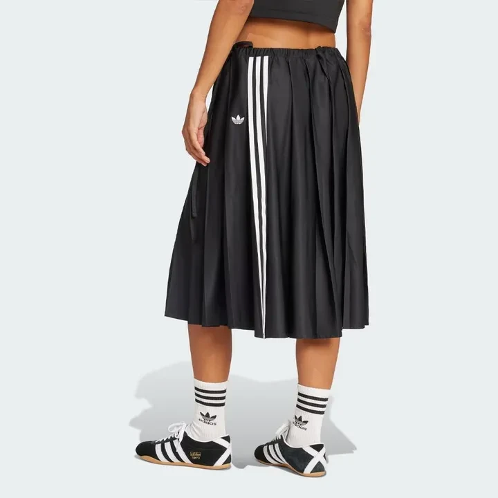 Adidas Pleated Skirt Black with 3-Stripes - photo 4