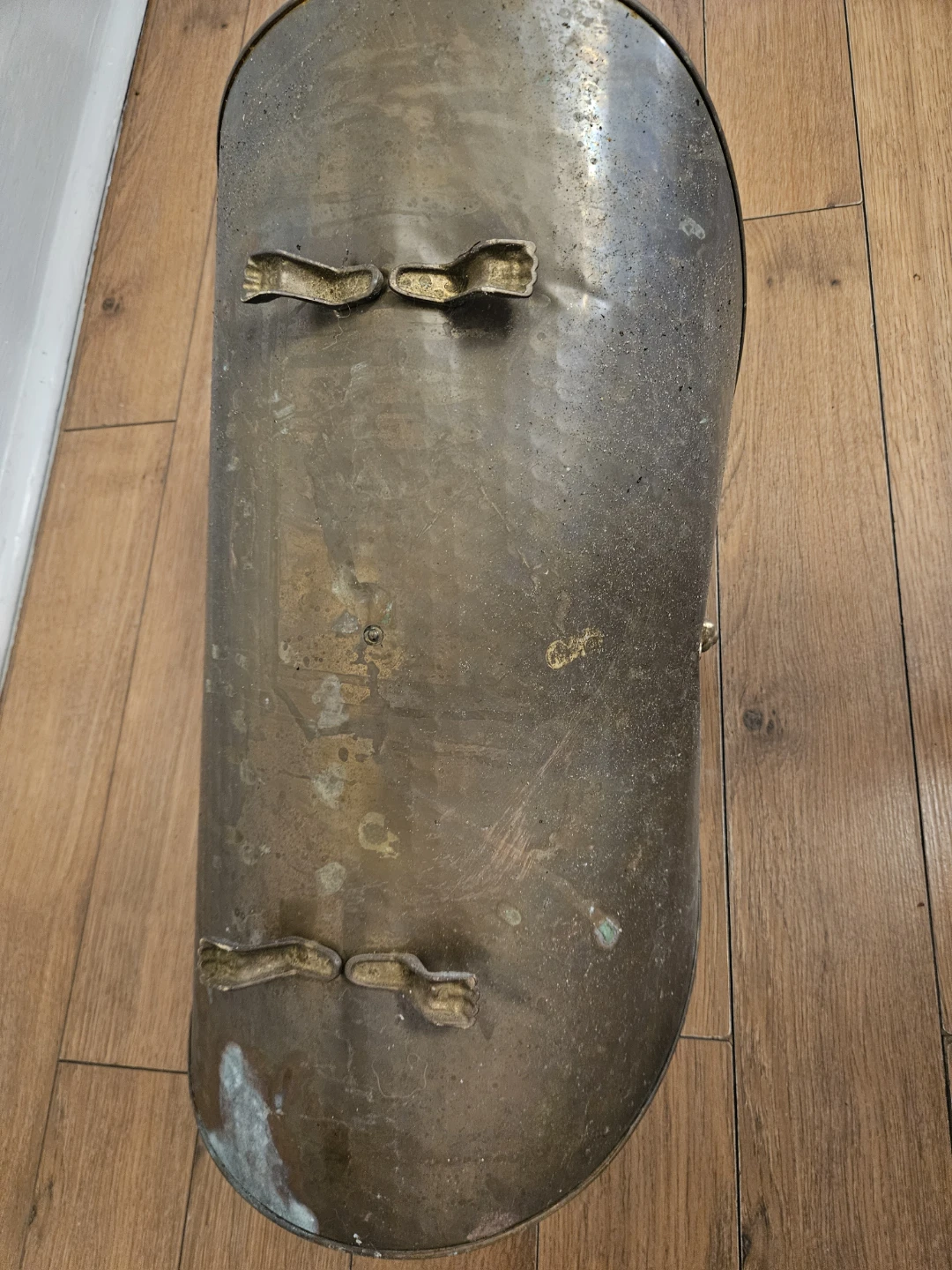 Vintage fireplace copper or brass  Log Holder - photo 3