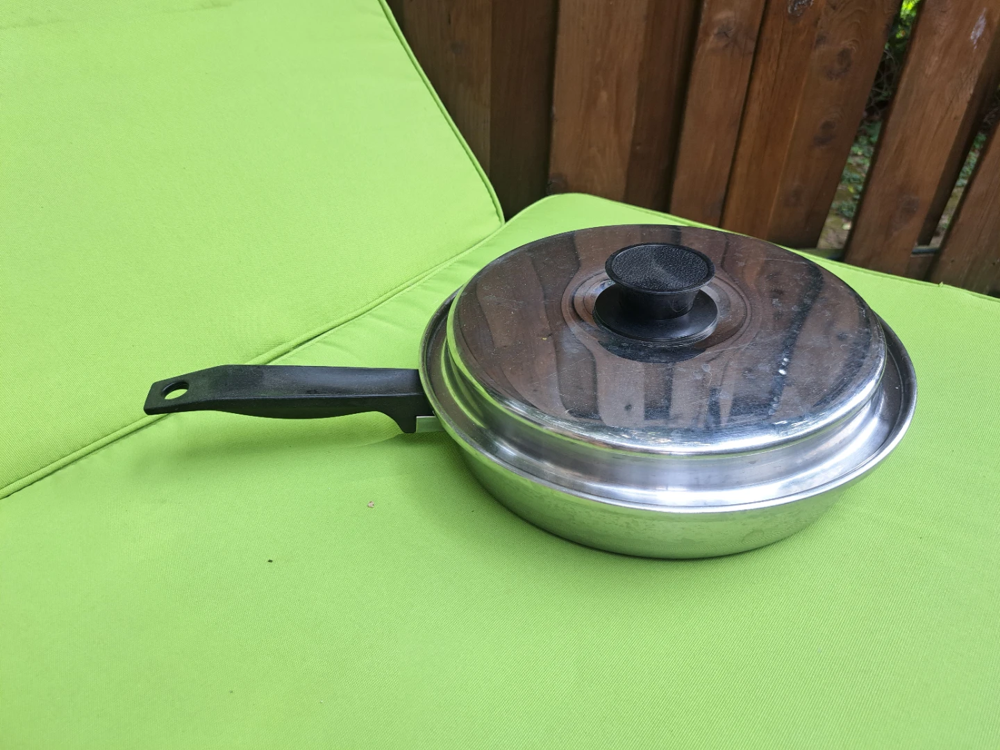 Stainless Steel Frying Pan with Lid - photo 2