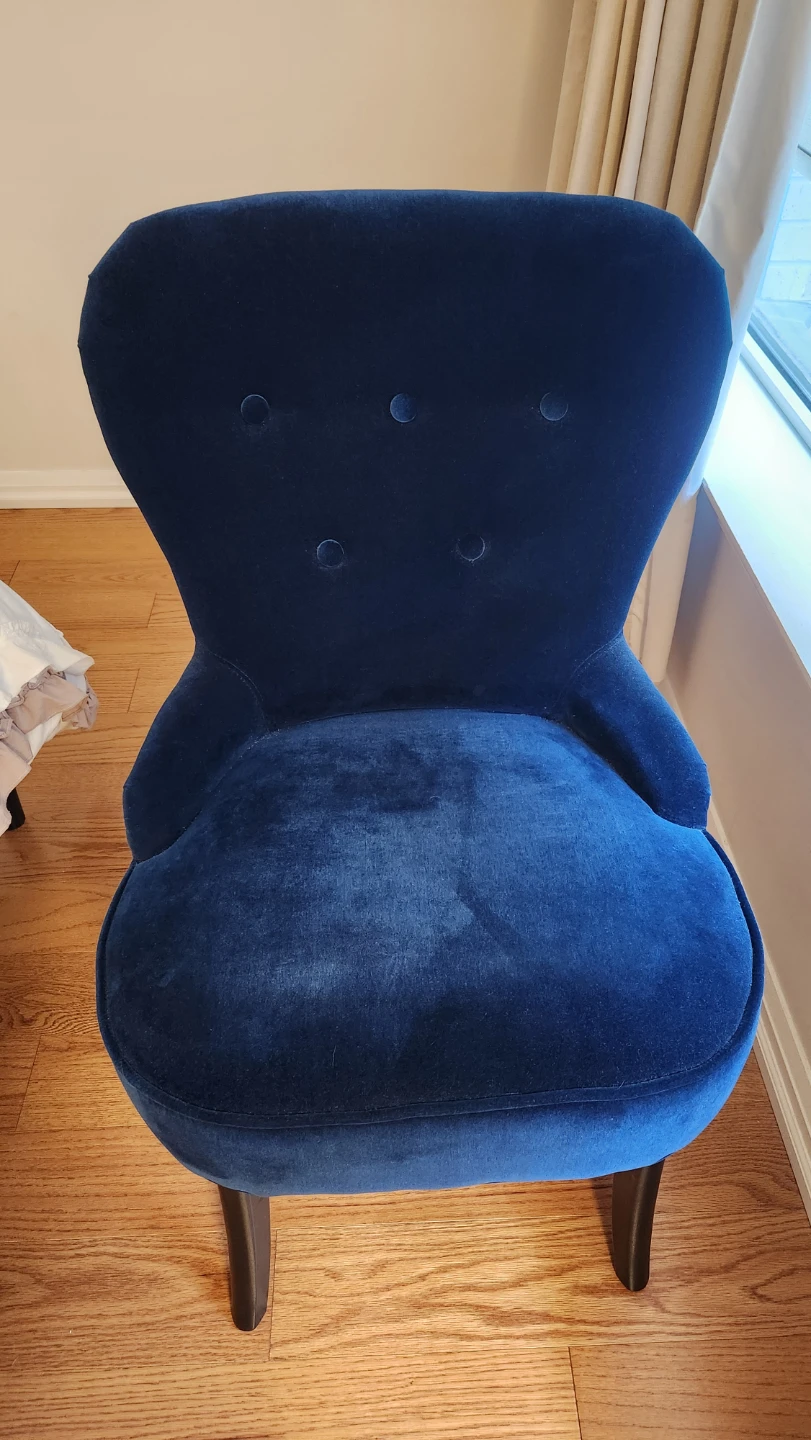Navy Velvet Accent Chair