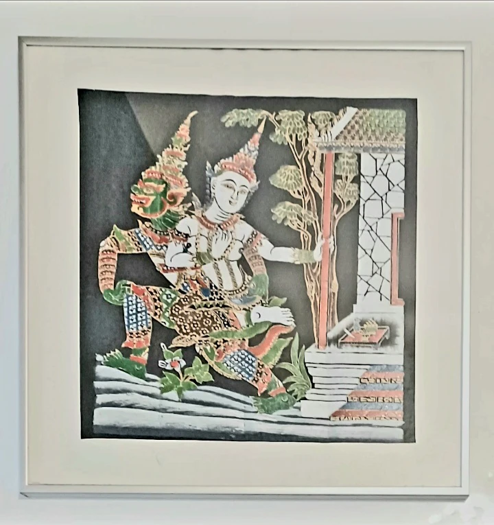 Thai Ramayana Hand Painted Silk Art - photo 2
