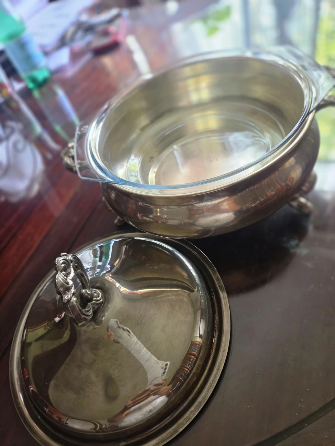 Vintage Silver Plated Serving Dish with Lid - photo 4