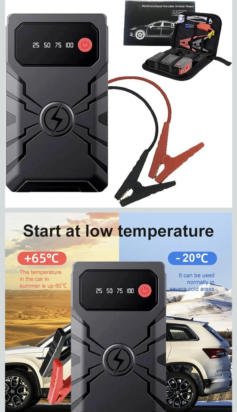 New car emergency jump starter can jump start cars, SUVs, trucks - photo 2