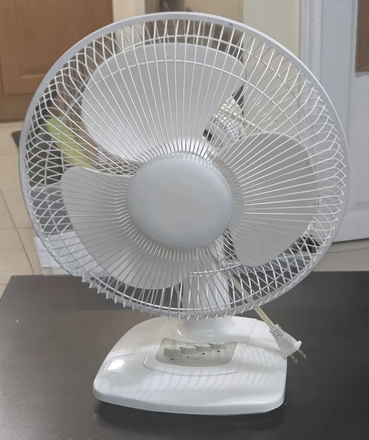 White Table Fan