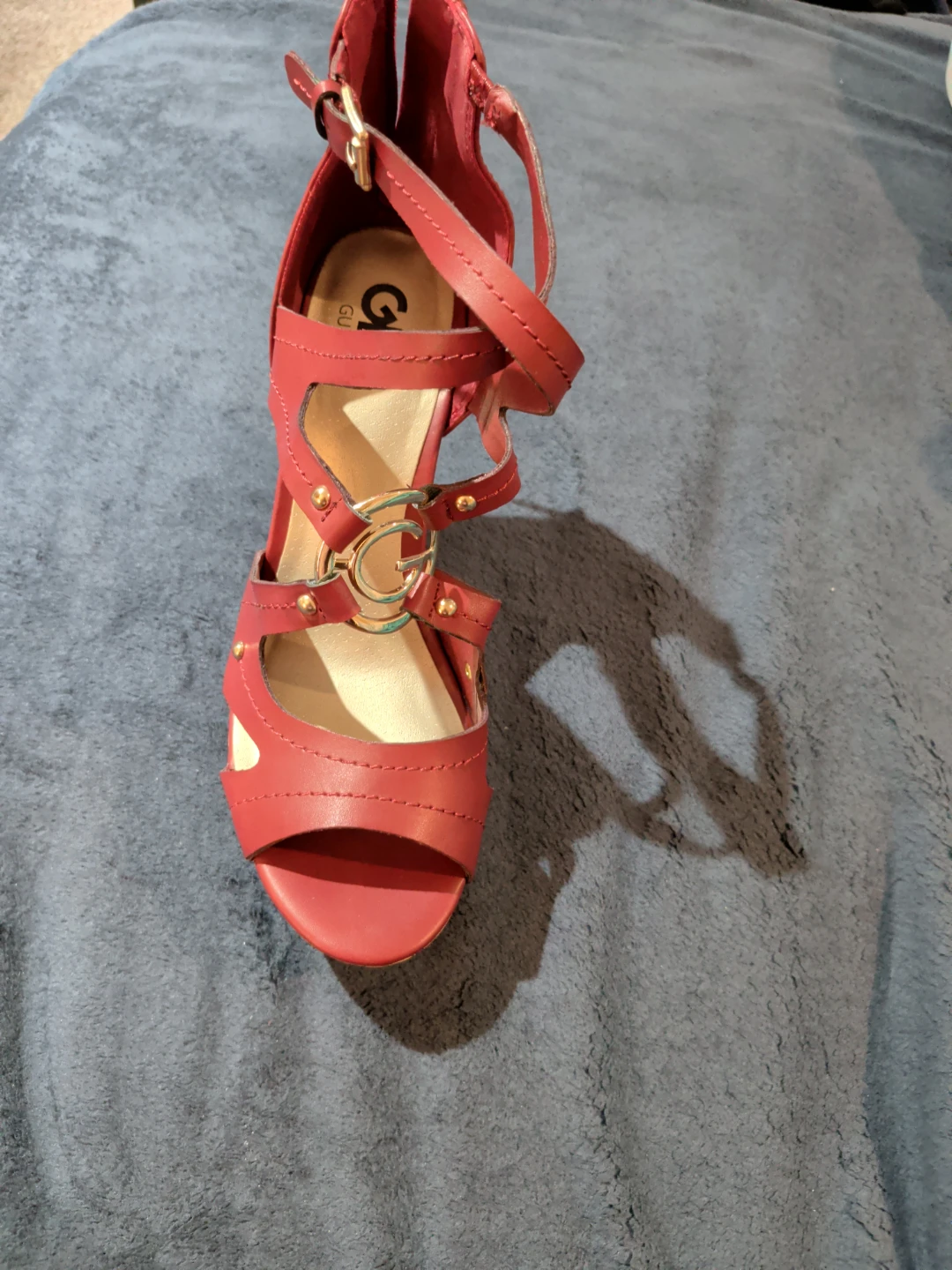 New GBG Los Angeles Red Wedge Sandals - photo 2