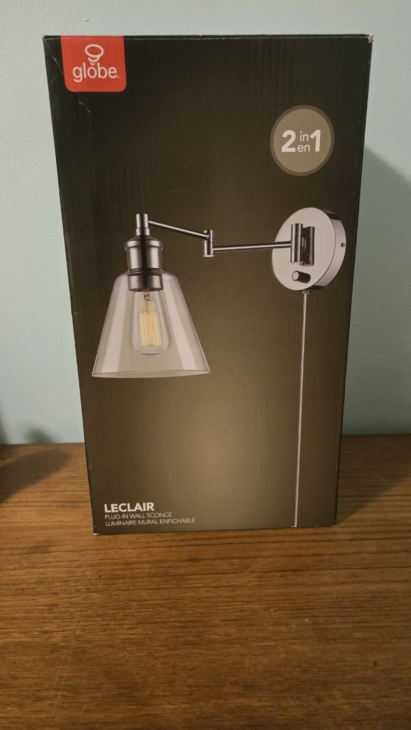 Globe Leclair Swing Arm Wall Sconce light