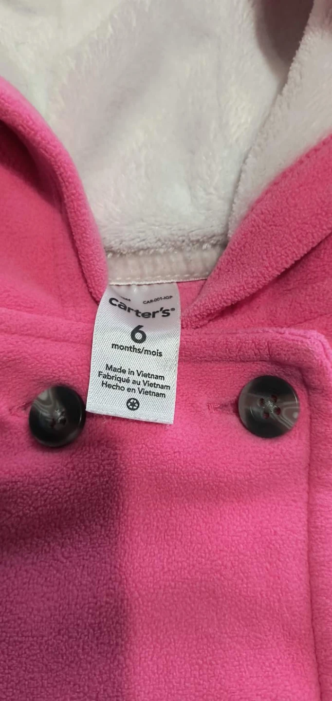 Carter's Pink Fleece Hoodie Jacket - photo 3