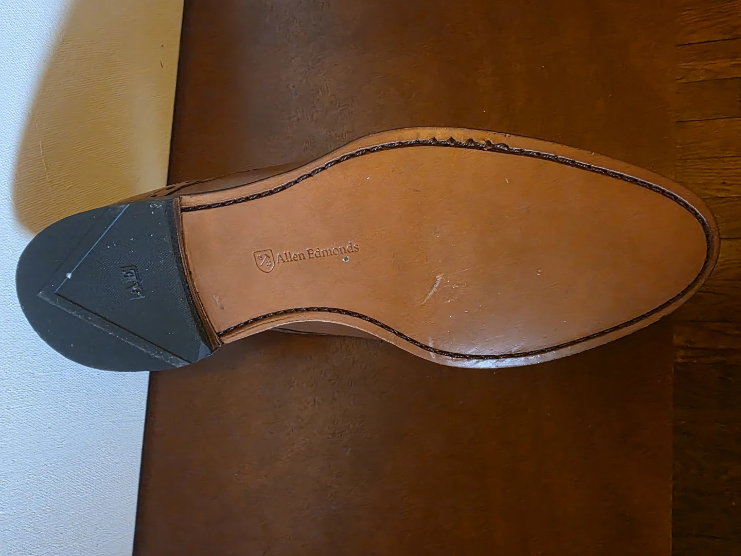 Allen Edmonds Men's Brown Leather Cap Toe Oxford Dress Shoes - photo 4