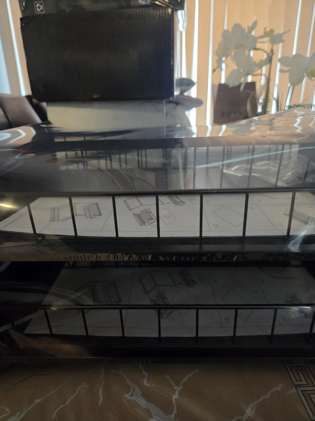 Black 2 Tier Shelf Organizer