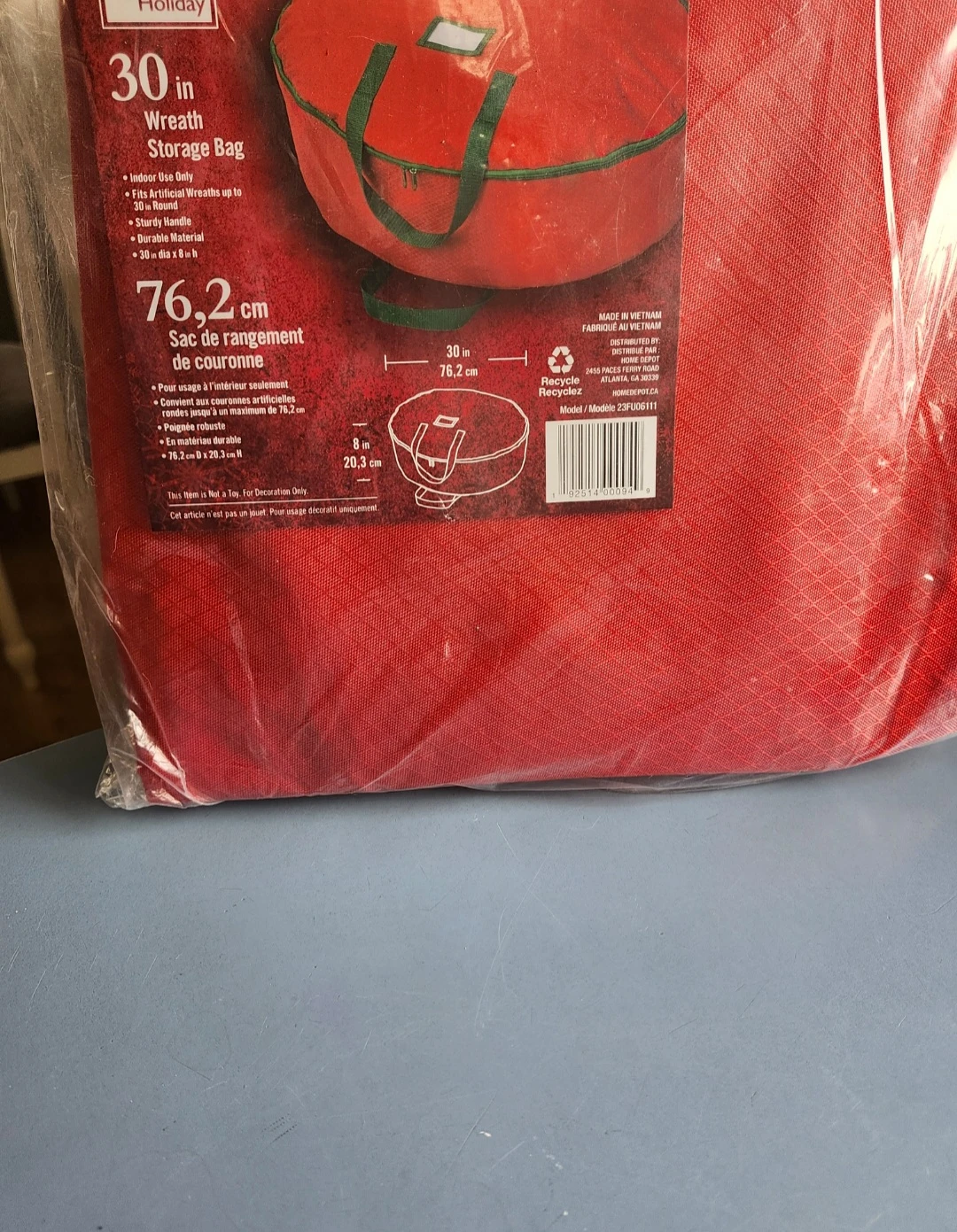 Home Accents Holiday 30 inch Wreath Storage Bag - photo 3