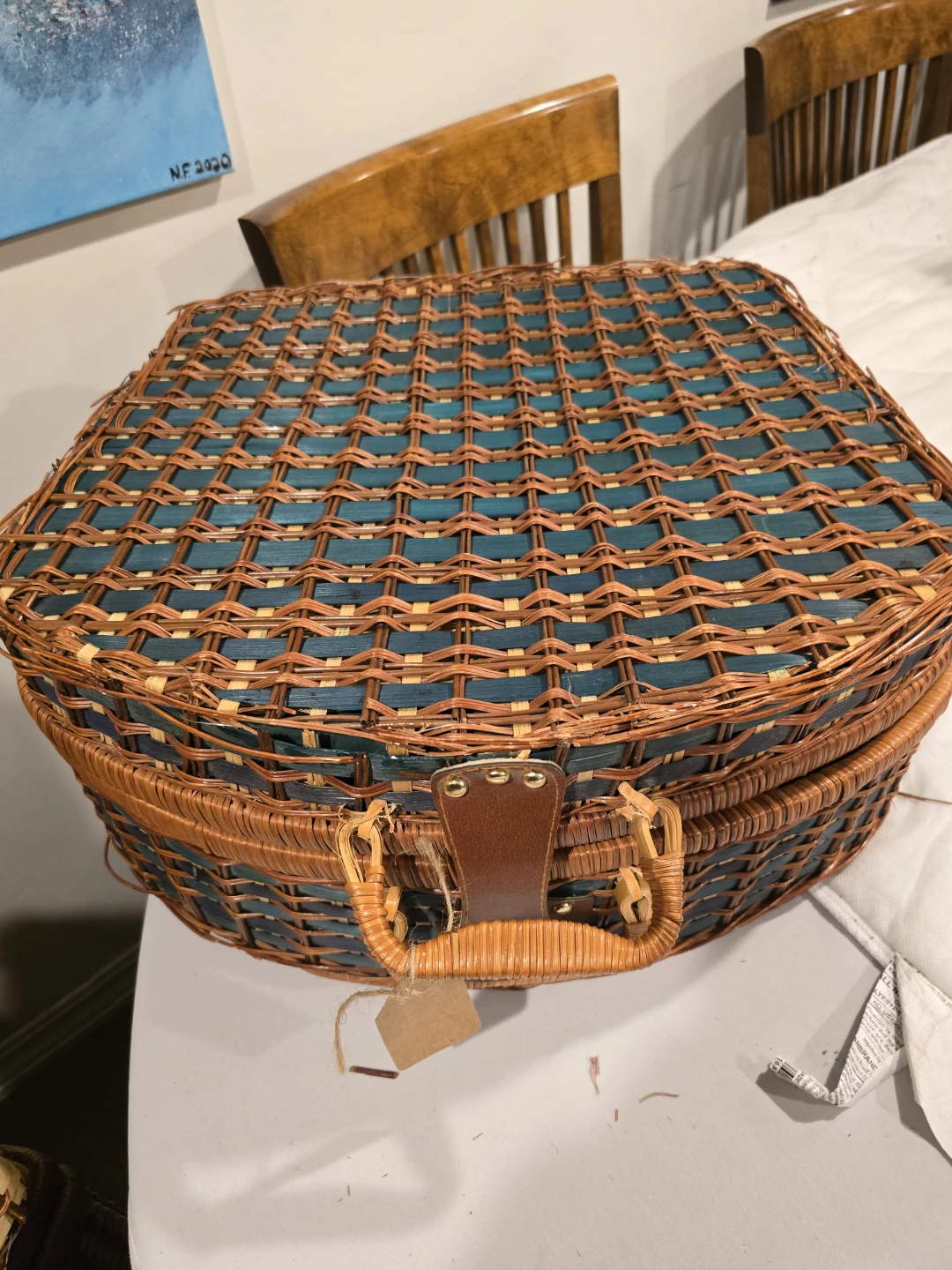 Wicker Picnic Basket with Plates and Cutlery - photo 4