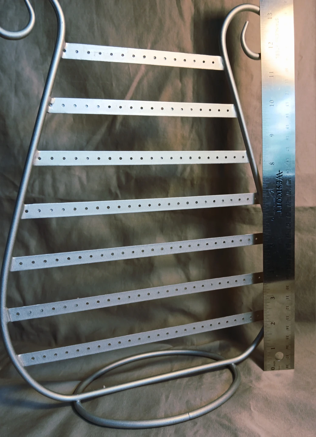 Silver Metal Earring Display Stand