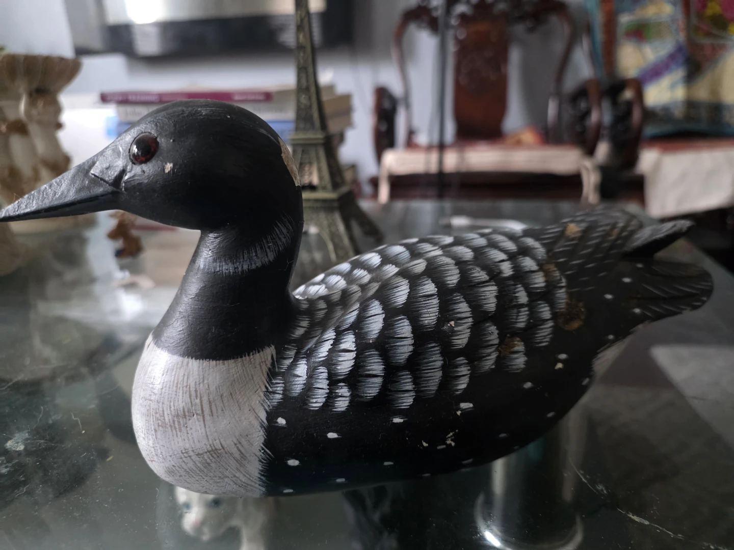 Hand-carved Wooden Loon Decoration