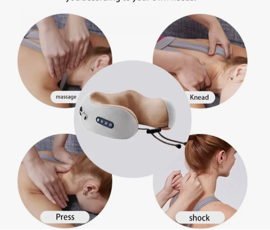 Portable Neck Massager Pillow with Bluetooth