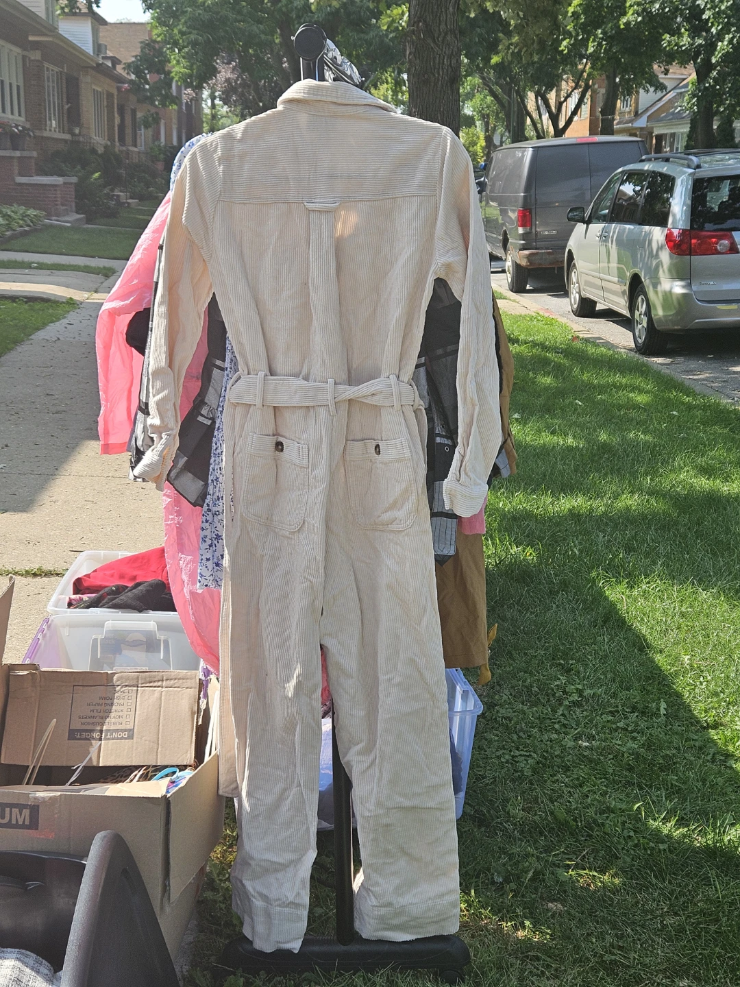 FRNCH Paris Beige Corduroy Jumpsuit XS - photo 3