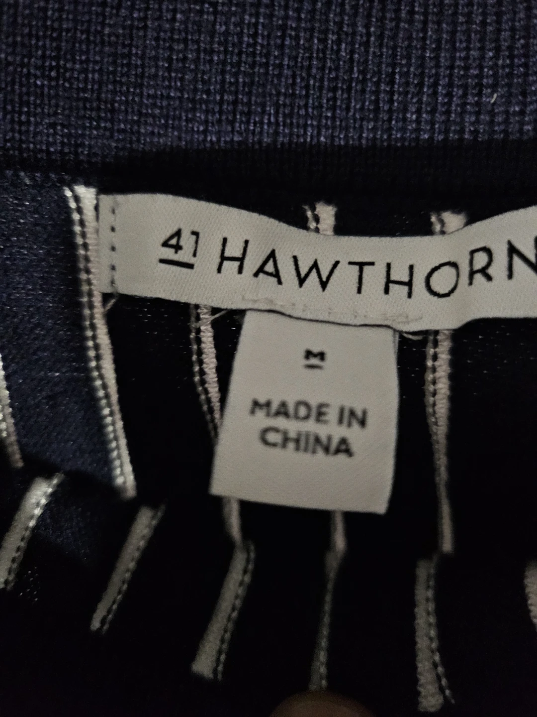 41 Hawthorn Navy & White Stripe Knit Skirt Size M - photo 5
