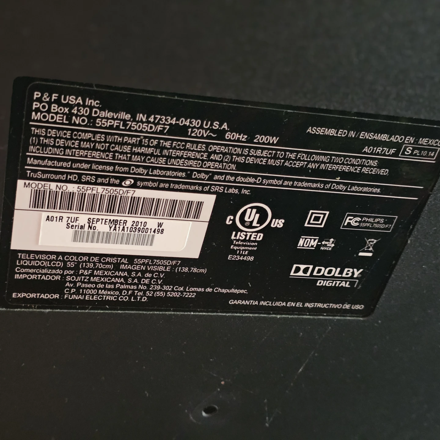 Philips 55" Flat Screen TV - photo 2