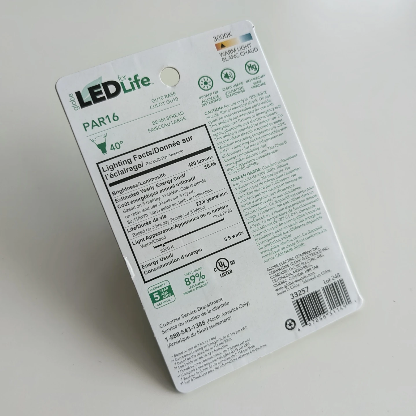 Globe LEDLife PAR16 GU10 LED Bulb - photo 2