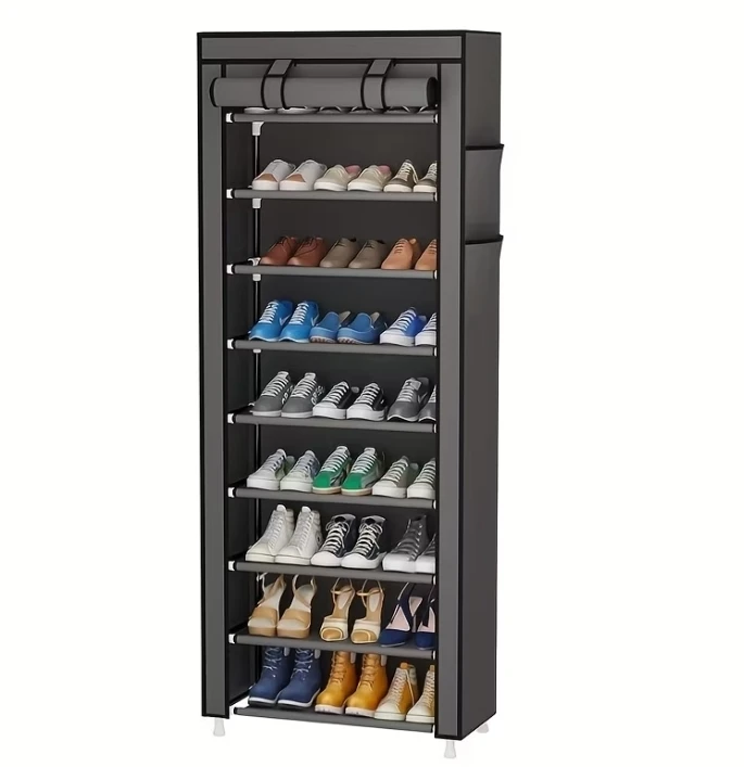 10-Tier Shoe Rack with Cover