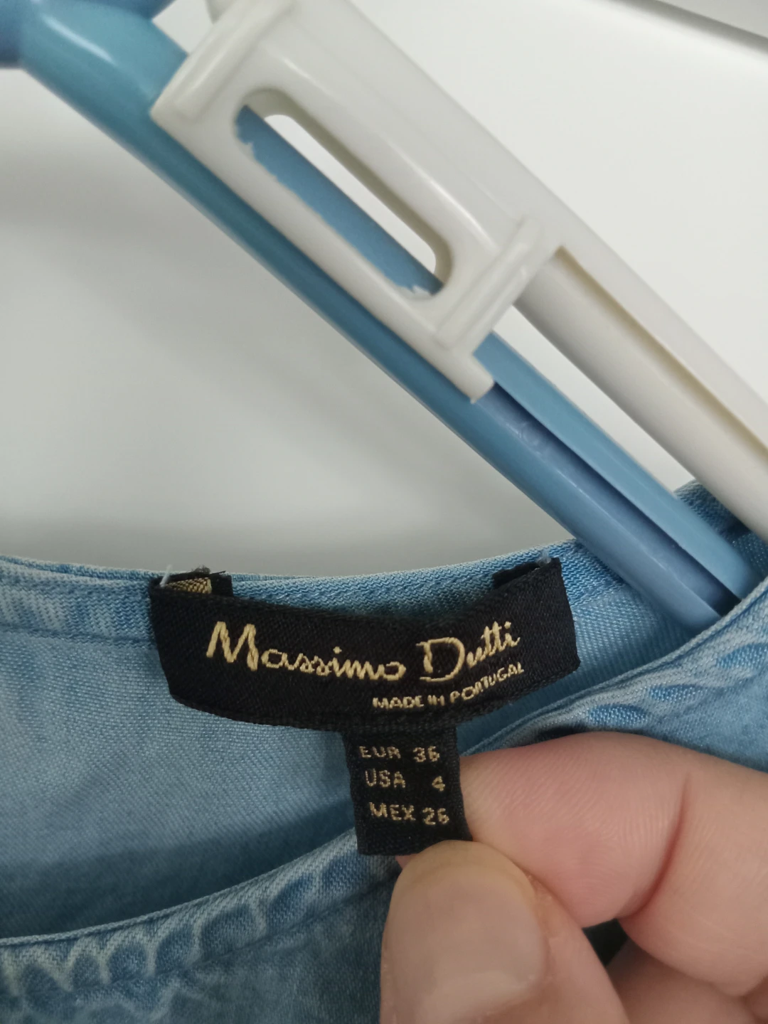 Massimo Dutti light blue ruffle sleeve top - photo 2