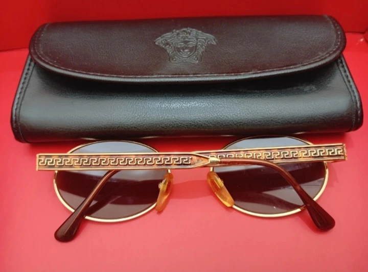 Vintage 90's GIANNI VERSACE Gold-Tone Sunglasses