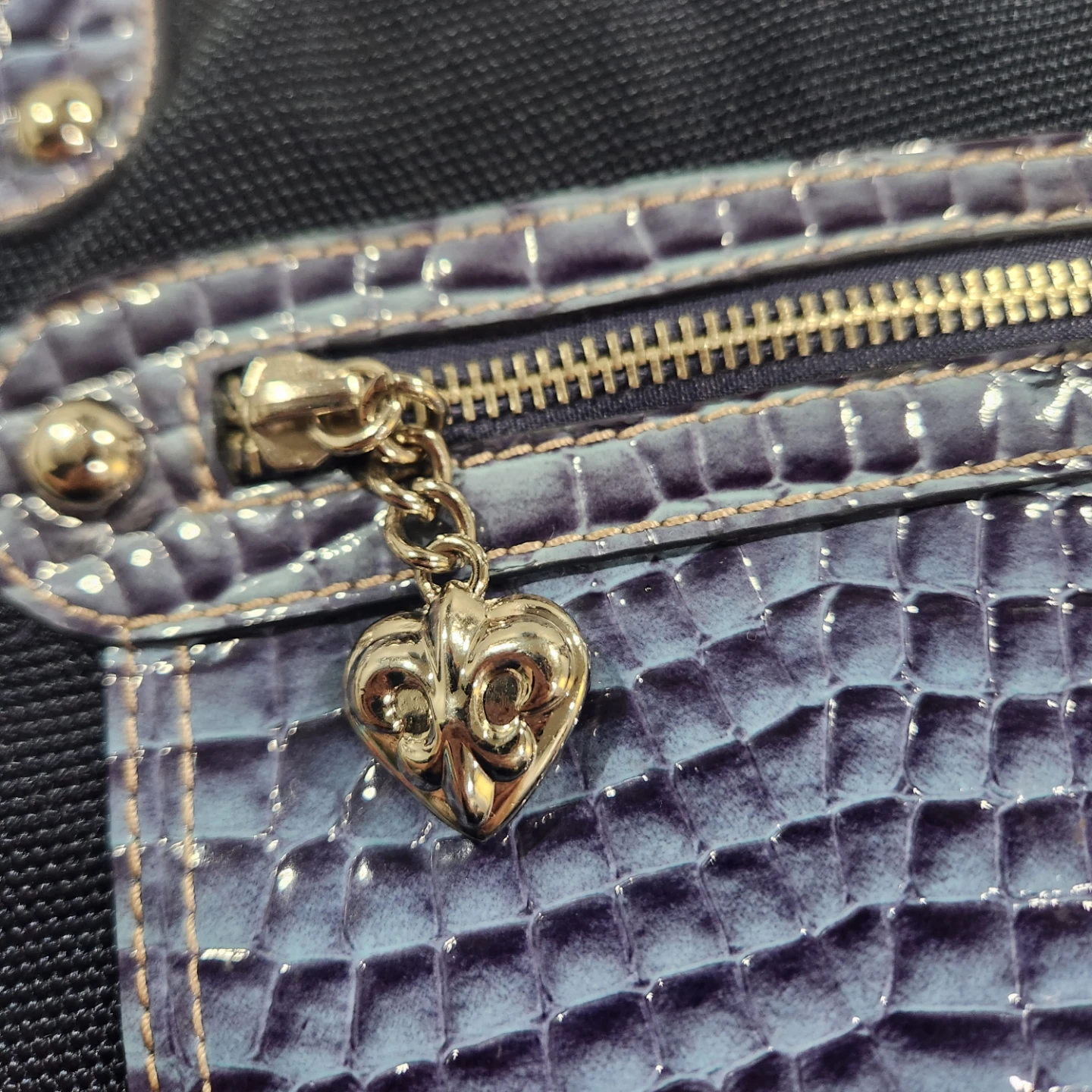 Rare Y2K Kathy Van Zeeland Navy Handbag - photo 3
