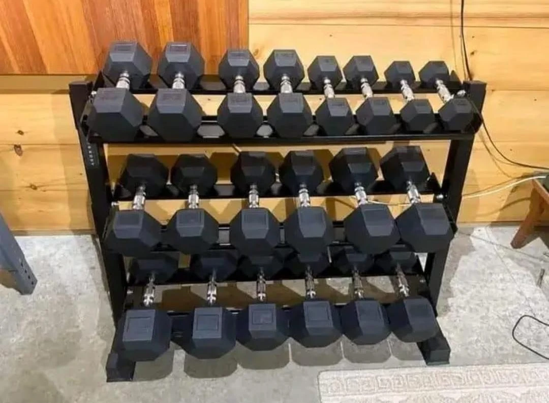 DUMBBELLS WITH RACK AND BENCH - photo 2