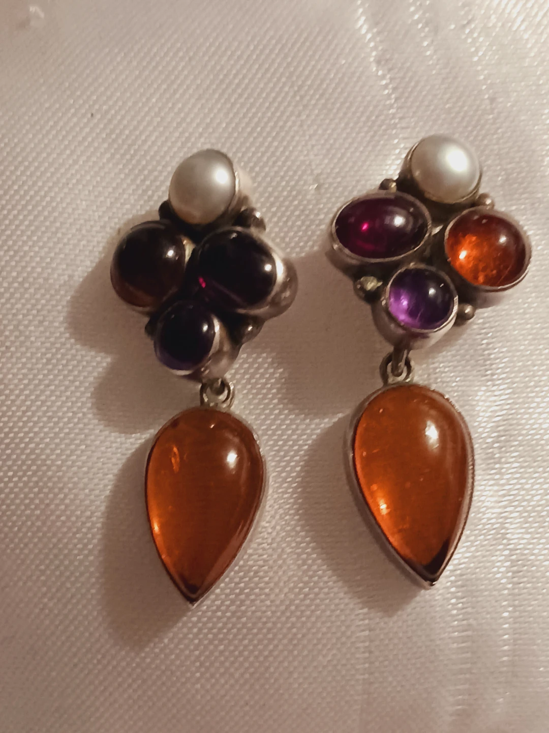 JGD 925 Janice Girardi Sterling Silver Multi Gemstone Earrings