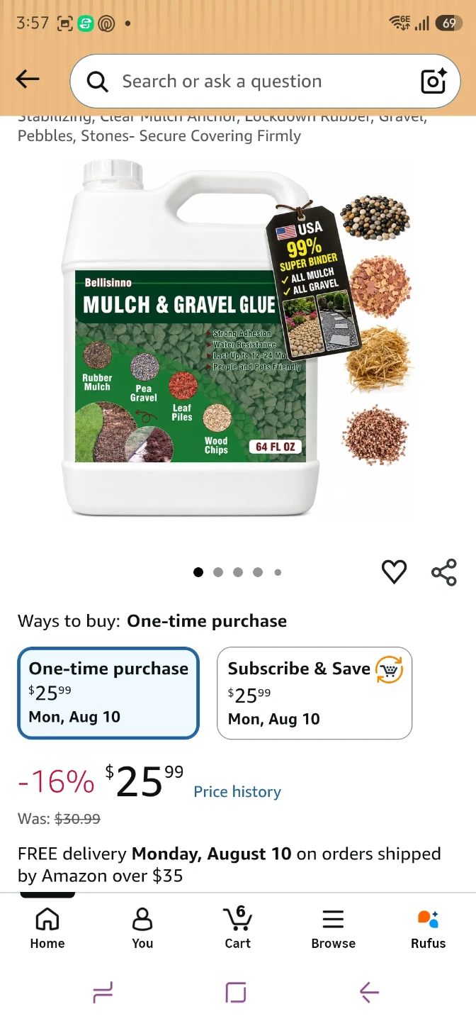 Bellisinno Mulch & Gravel Glue - 64 Fl Oz