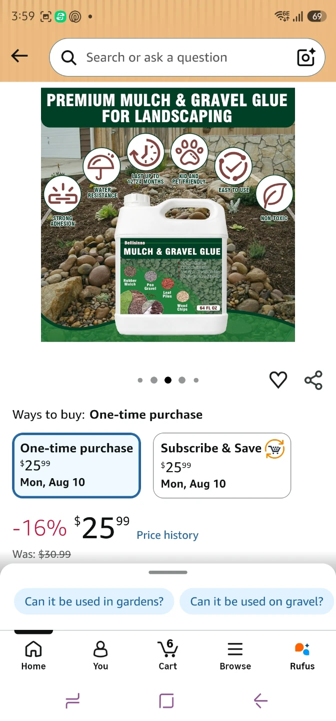 Bellisinno Mulch & Gravel Glue - 64 Fl Oz - photo 3
