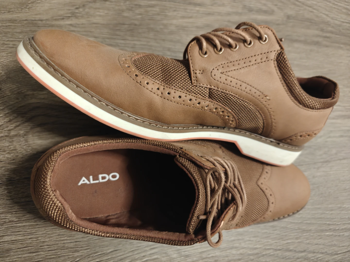 ALDO Men's Brown Wingtip Shoes US 8 UK 41