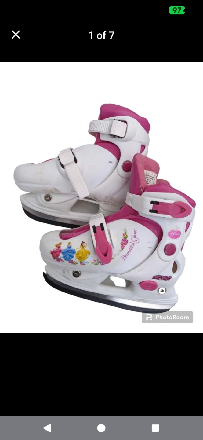 USED Girls kids disney adjustable skates SIZES J8 - J11