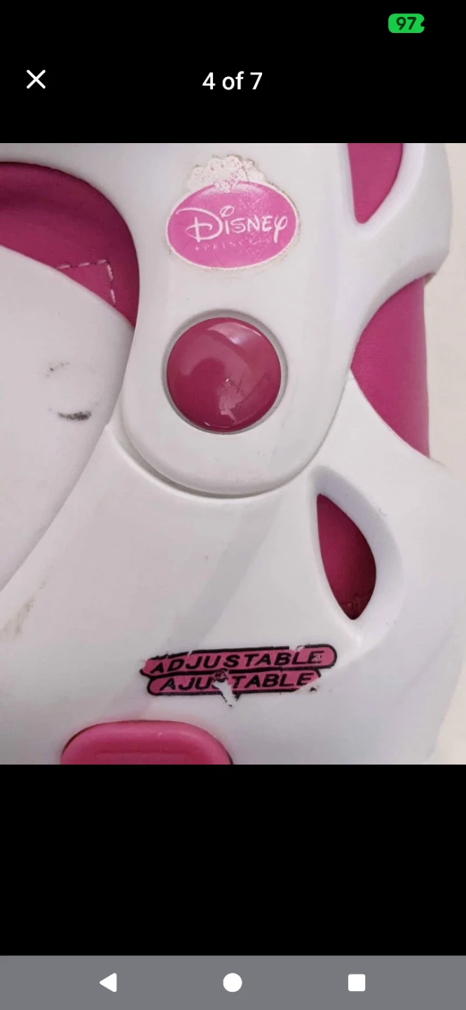 USED Girls kids disney adjustable skates SIZES J8 - J11 - photo 3