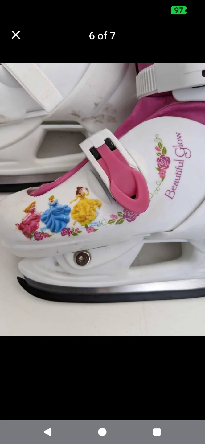 USED Girls kids disney adjustable skates SIZES J8 - J11 - photo 4