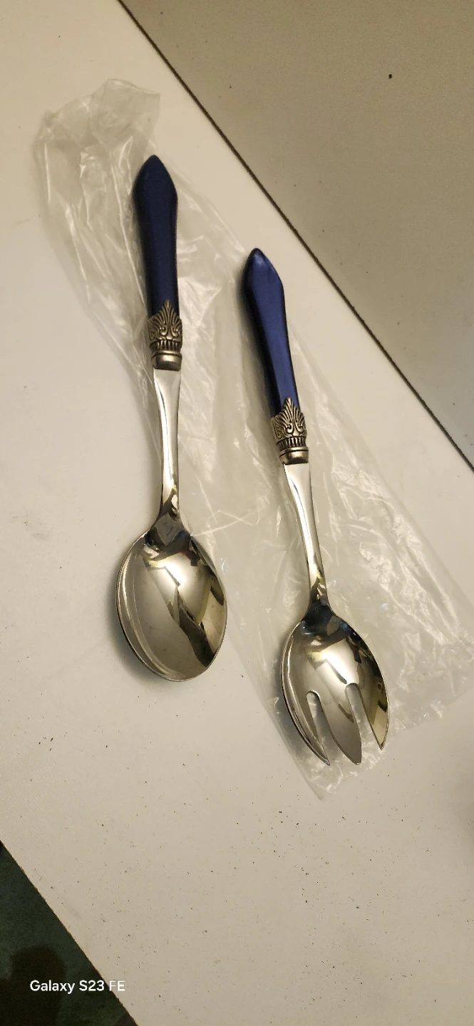 Vintage Serving Spoon and Fork Set