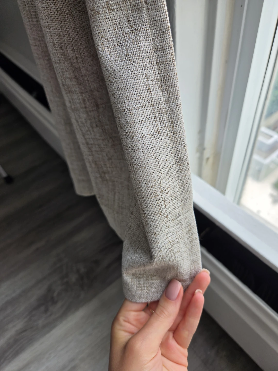 Light Grey Textured Curtains - photo 3