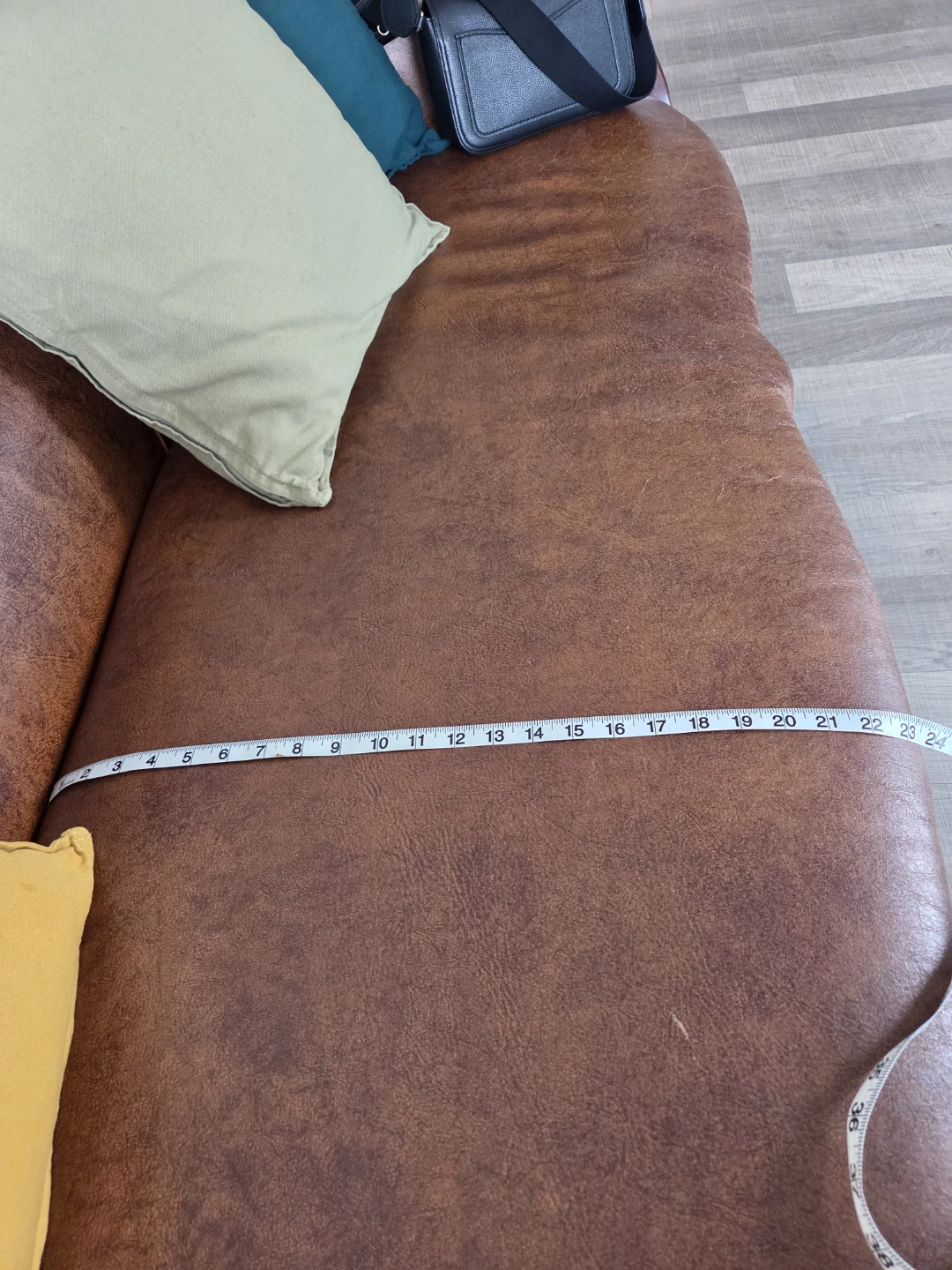 Vintage Brown Leather Sofa - photo 4