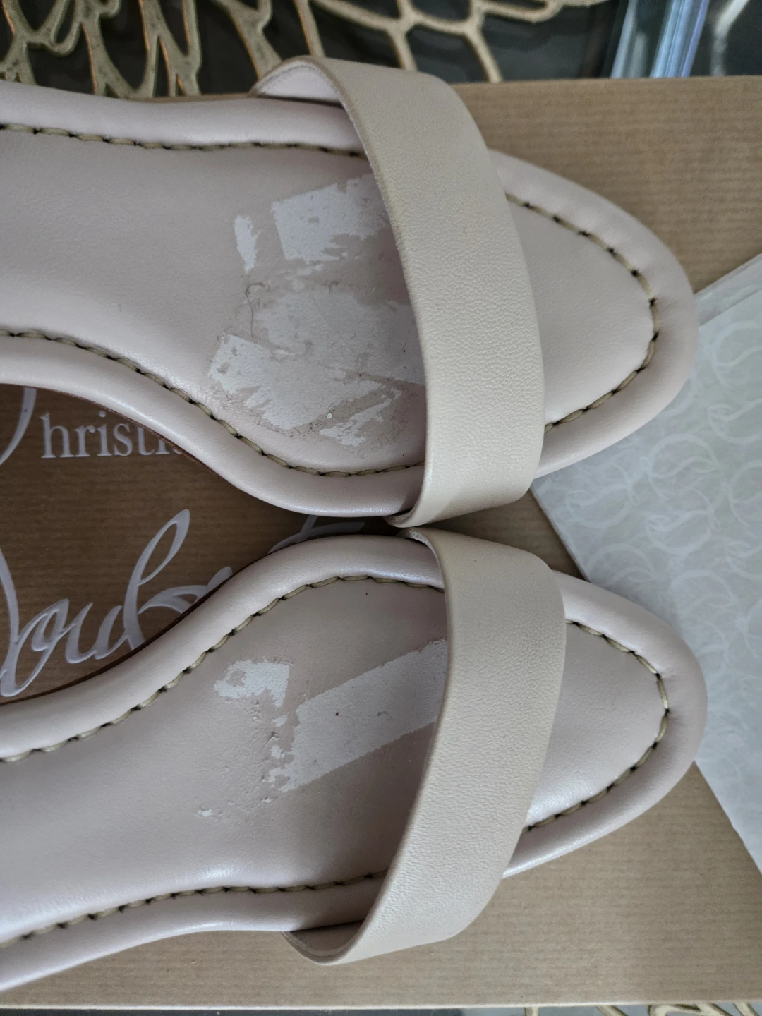 Christian Louboutin Leather Block Heel Sandals - photo 3