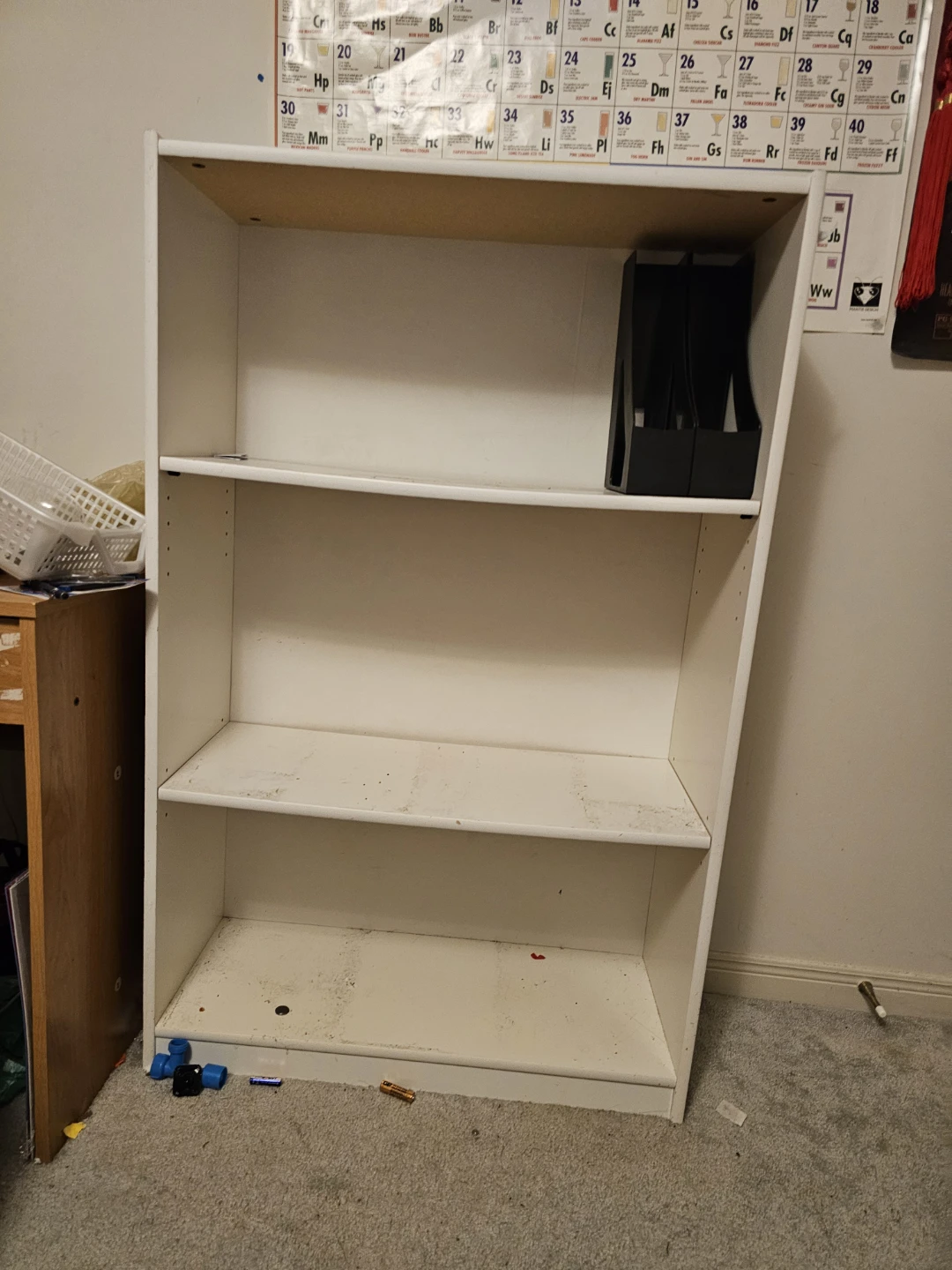 White 3-Shelf Bookshelf