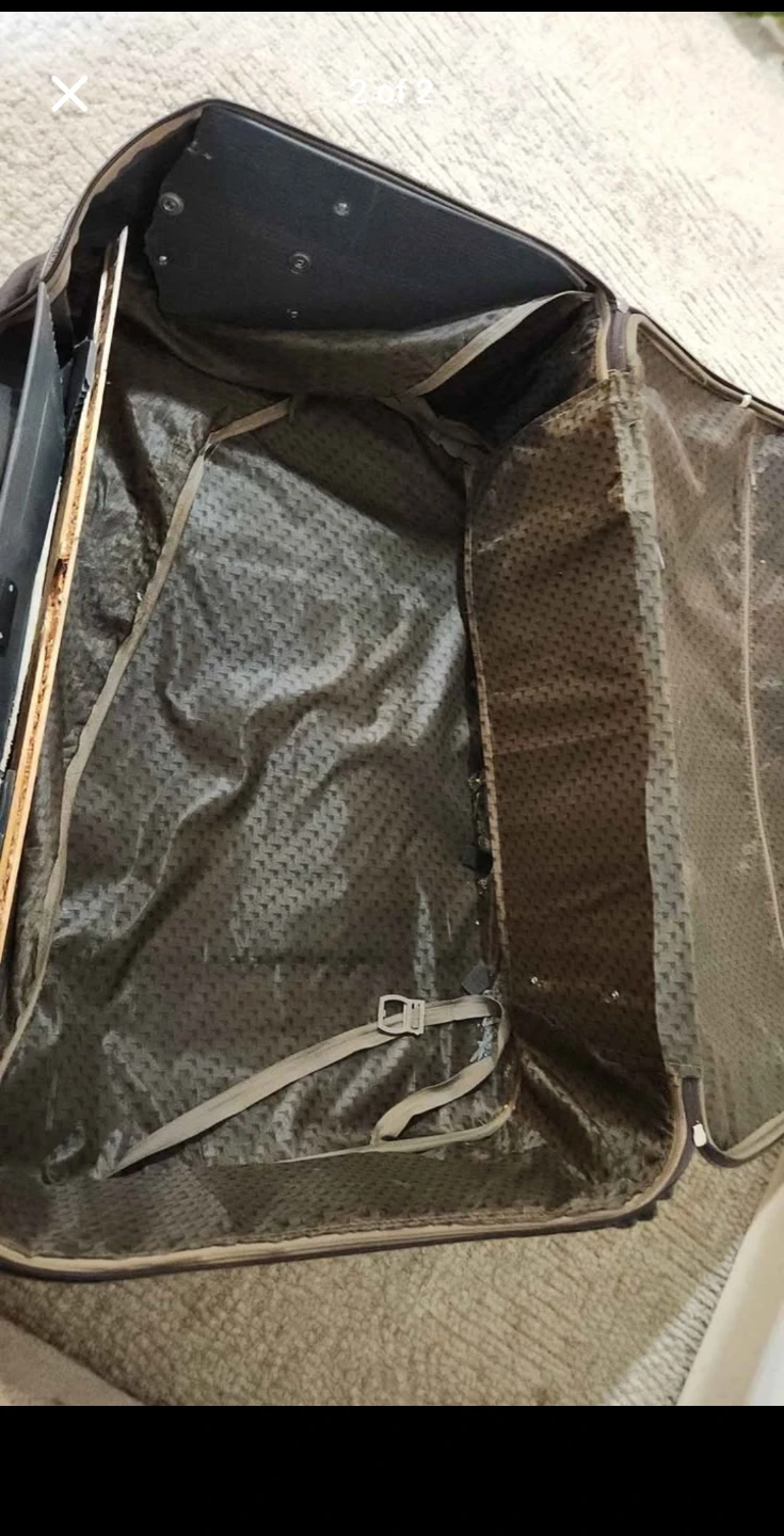 Brown Suitcase with Crown Design - photo 2
