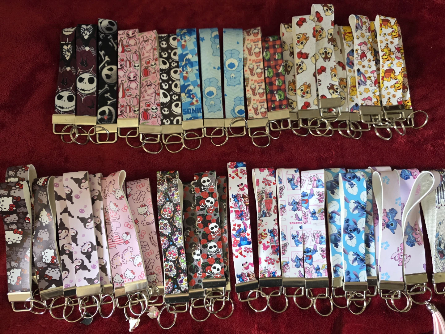 Assorted Character Wristlet Keychains