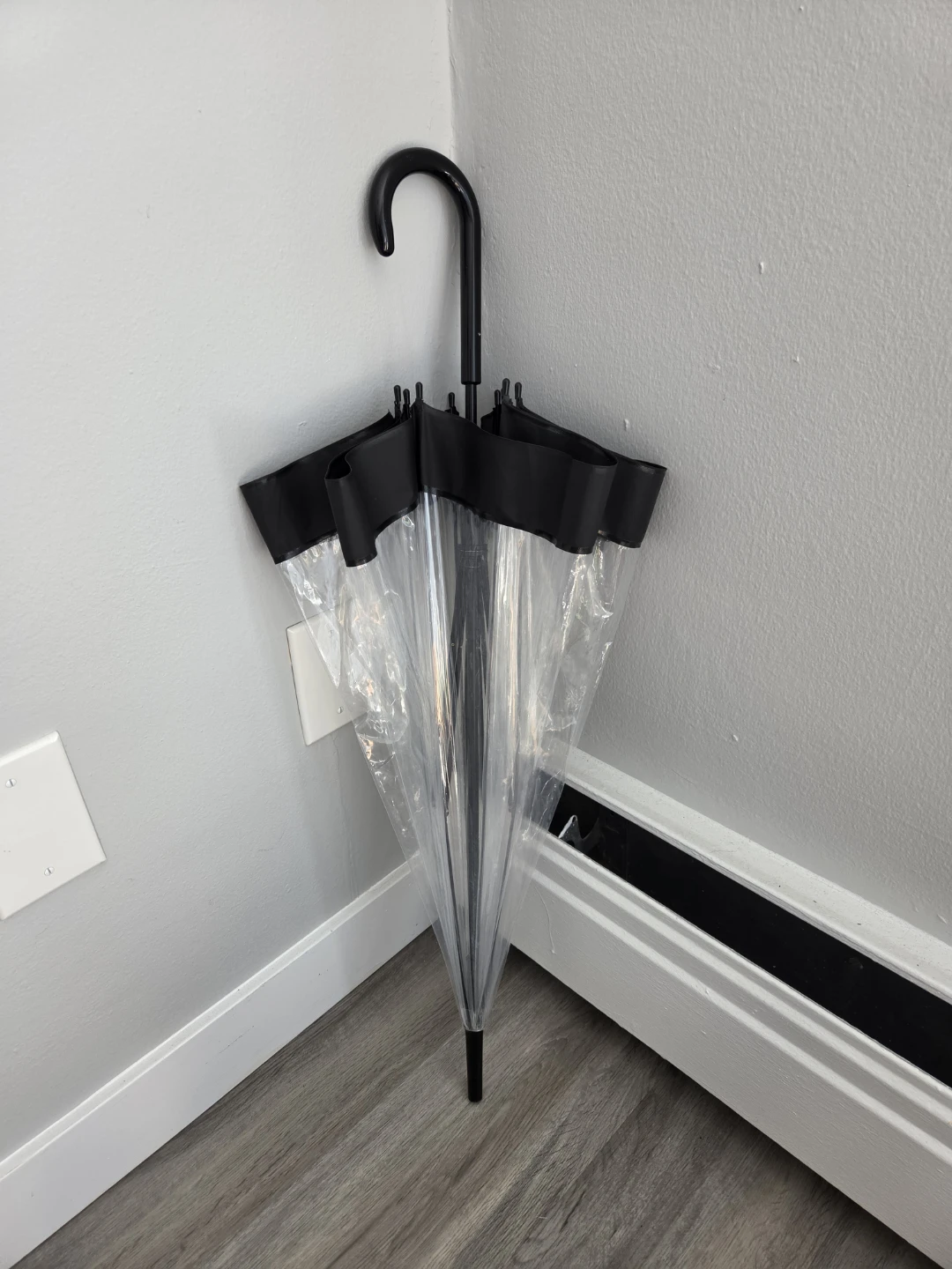 Clear Bubble Umbrella with Black Trim