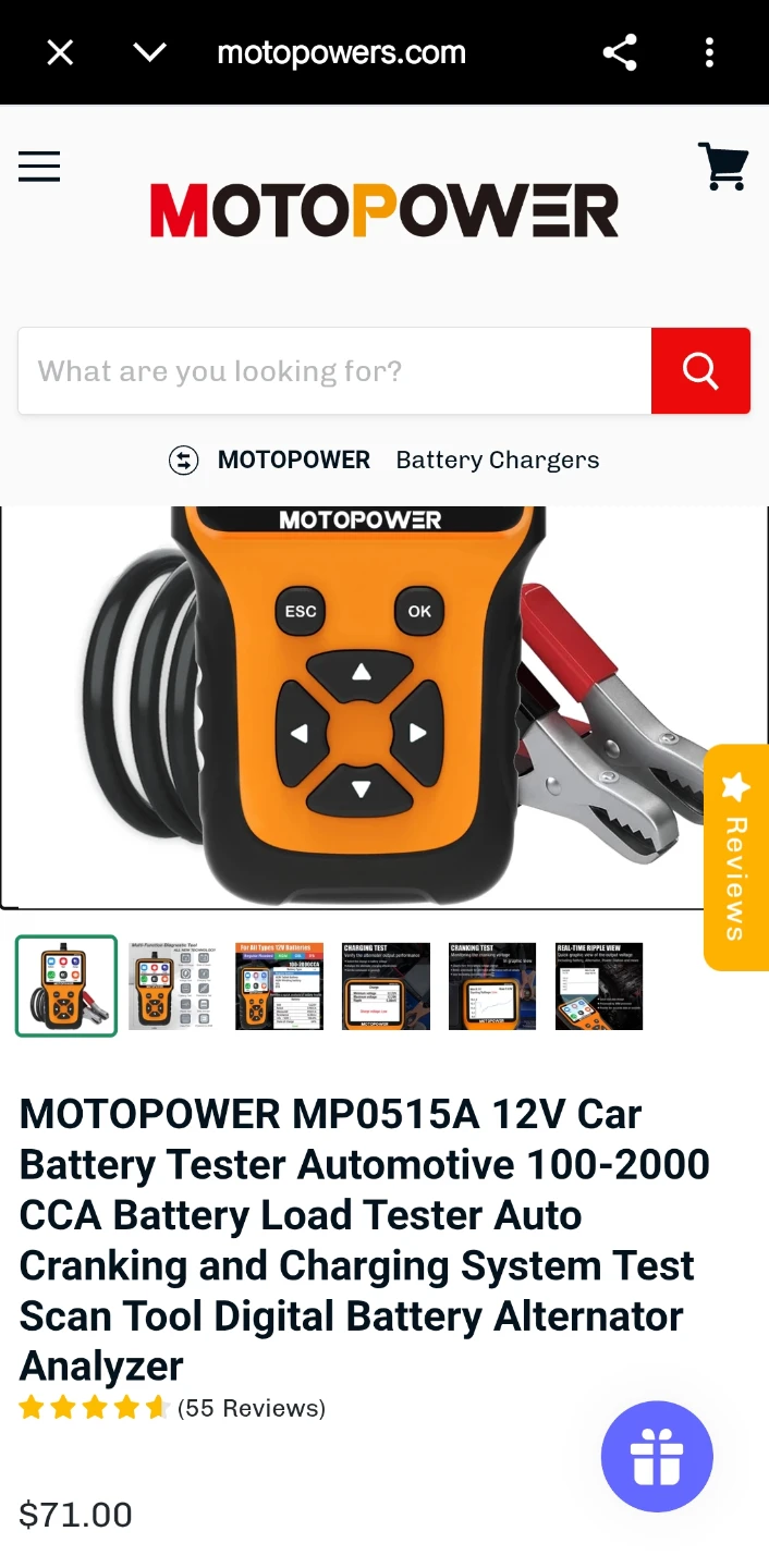 MOTOPower MP0515A 12V Battery Load Tester