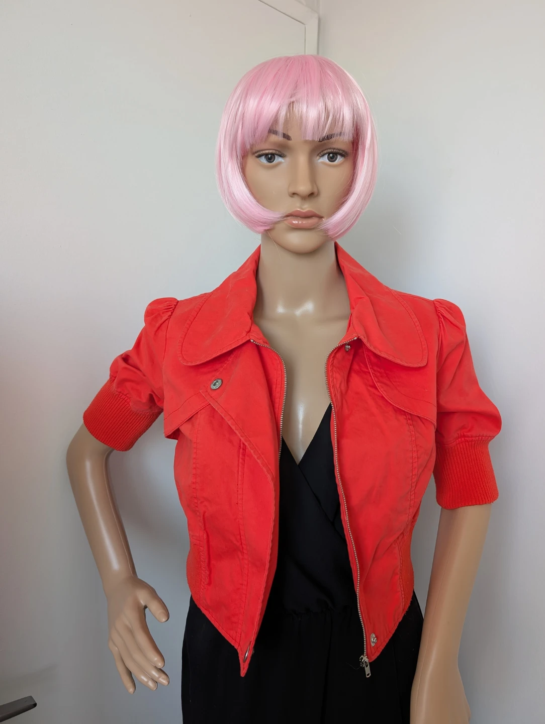 Red Cropped Jacket
