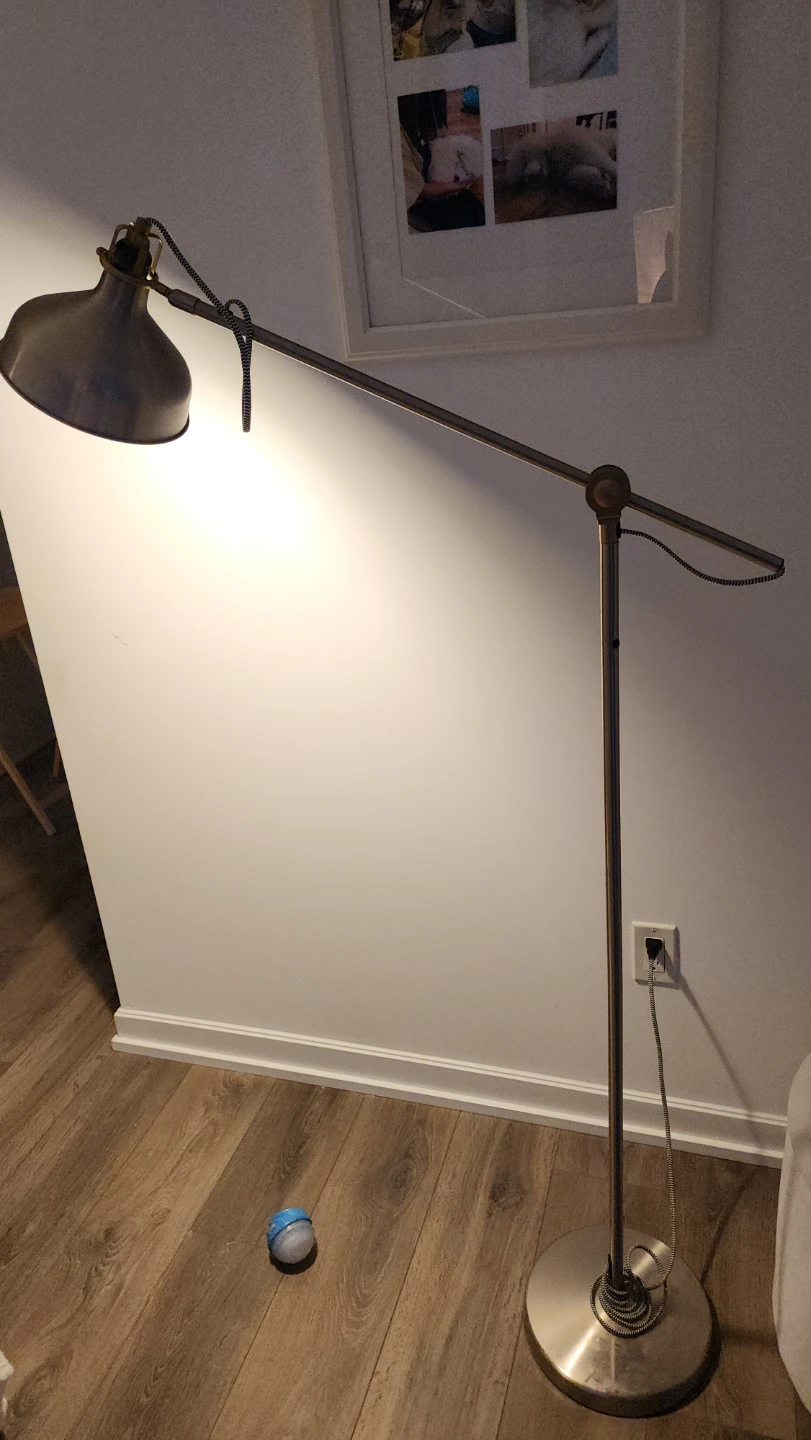 IKEA RANARP Floor/Reading Lamp - Silver Nickel Plated Steel - photo 3