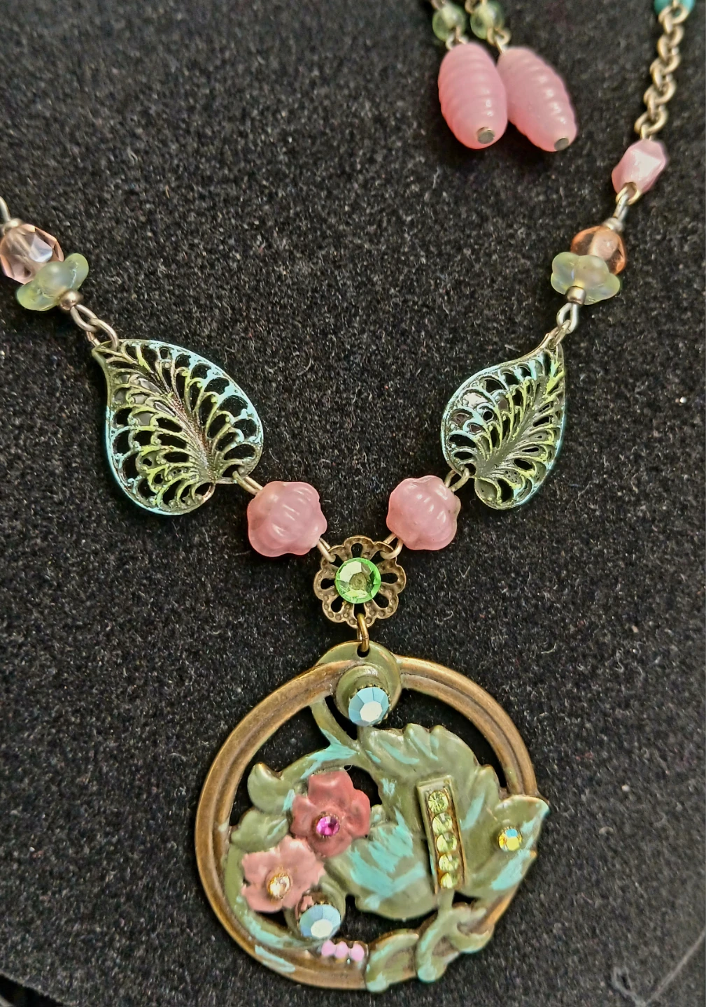 Natural motif set of3: Necklace, Earrings & Ring - photo 2