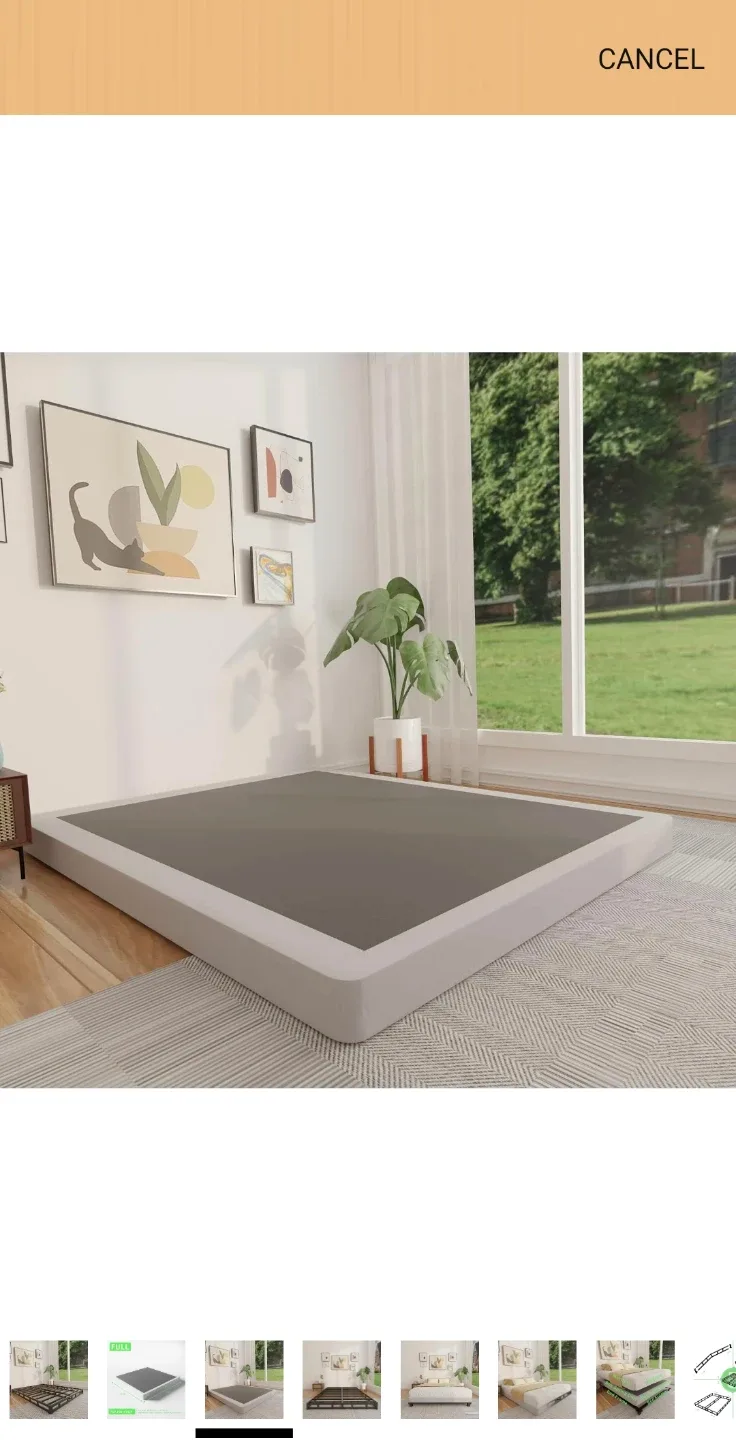 Full Size 4" High Metal Bed Frame - photo 3