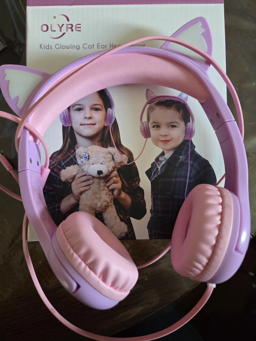 OLYRE Kids Glowing Cat Ear Headphones - photo 2